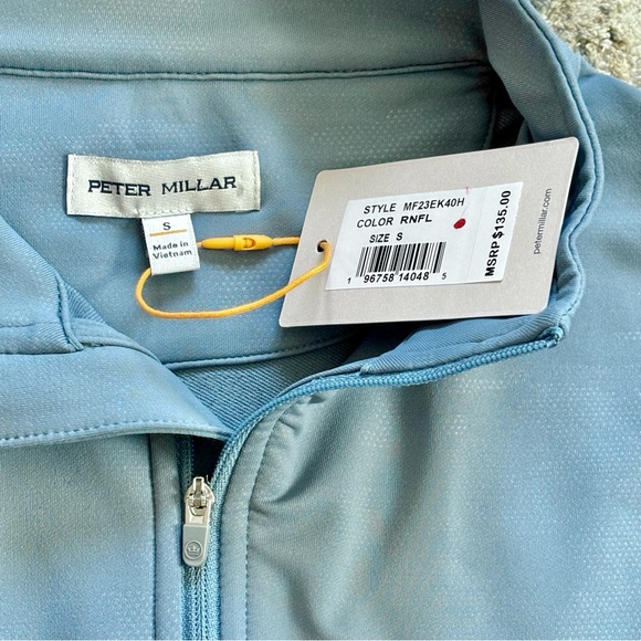 Peter Millar Perth Camo Performance 1/4 Zip Golf Shirt NEW Men’s Small Rainfall - Picture 2 of 7